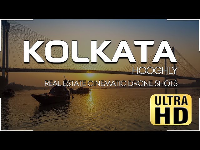 Real Estate Kolkata Aerial View| Cinematic Drone Shots Hooghly River| Urban Lakes| Drone Route Video
