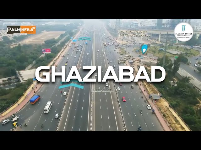 Real Estate Drone Route Video | Ghaziabad City Cinematic video | Aerial View Ghaziabad City