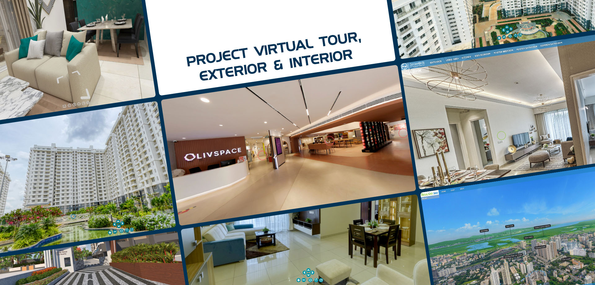 Real Estate Show Project Virtual Tour Aerial, Interior & Exterior