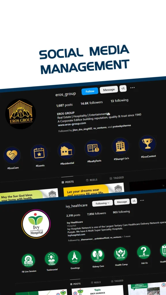 social media management mobile view