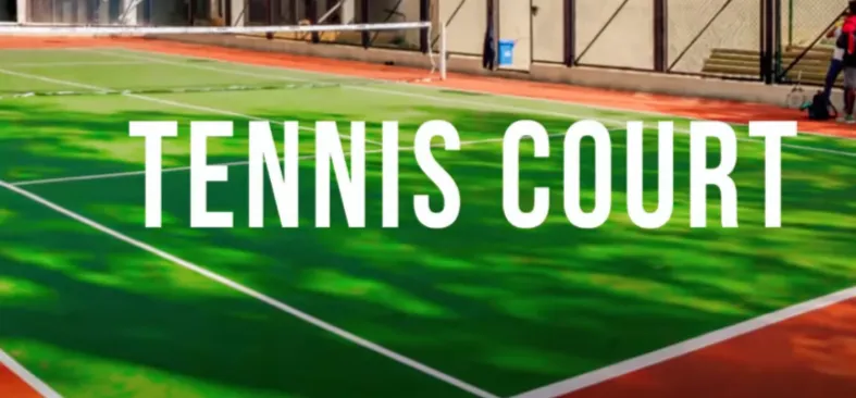 Drone shoots Tennis Court