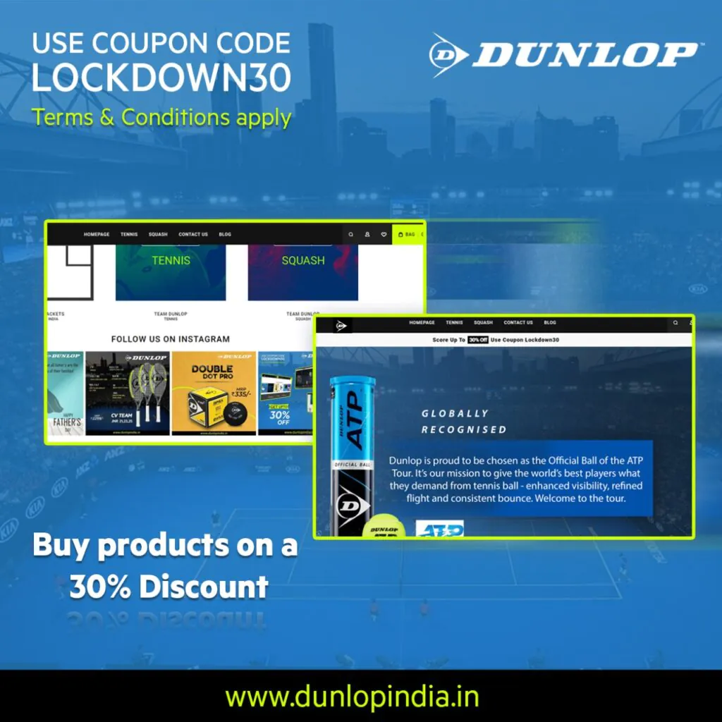 Dunlop Coupon code Graphic